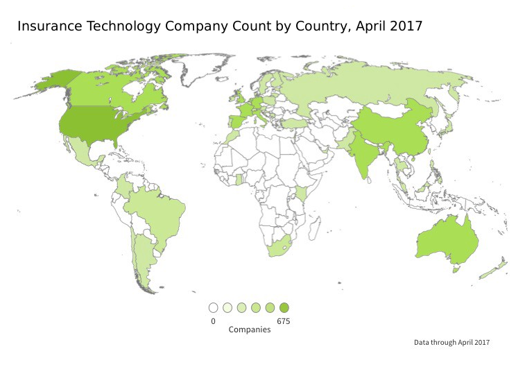 Insurtech companies by country