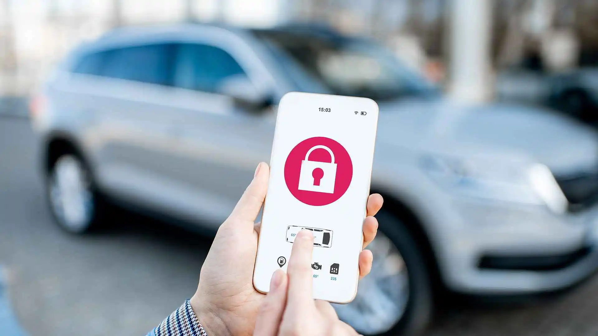 locking vehicle from app on phone