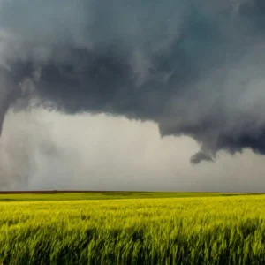 two tornados touching down on a field