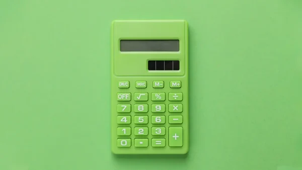 Green Calculator on Green background