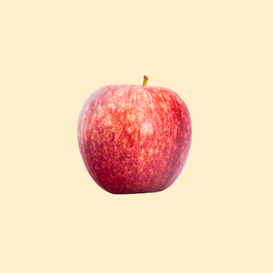 Shiny red apple