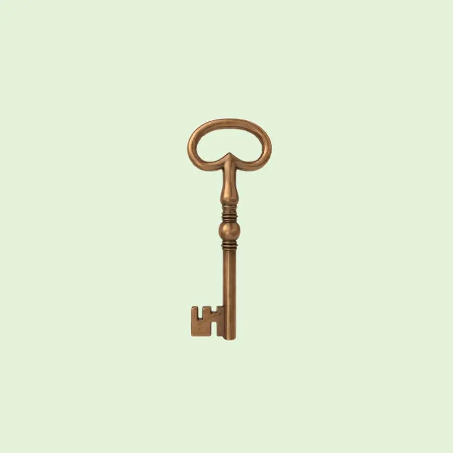 Vintage brass key