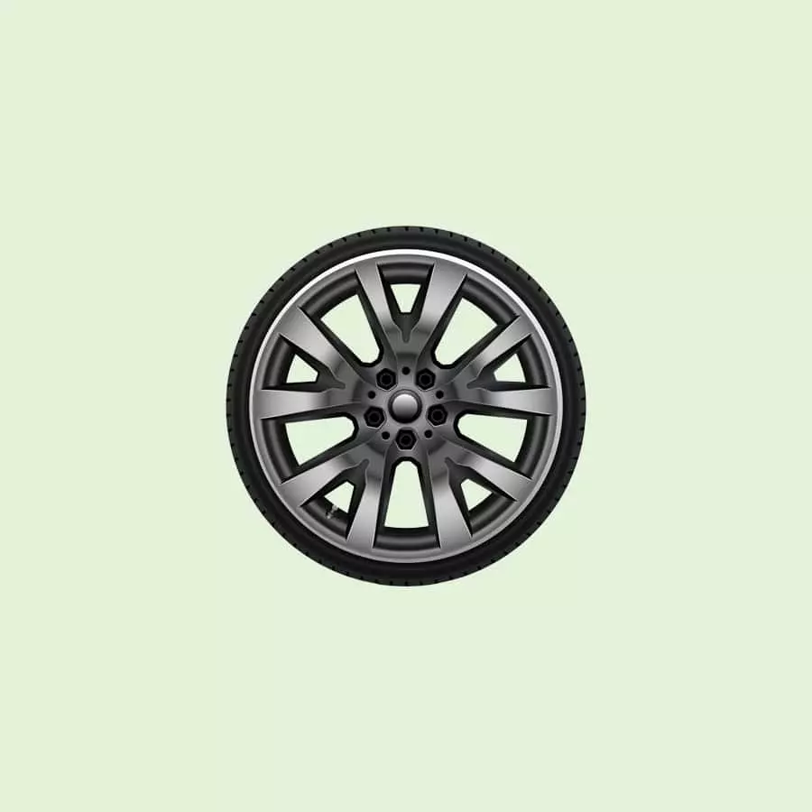 Sports car wheel and rim