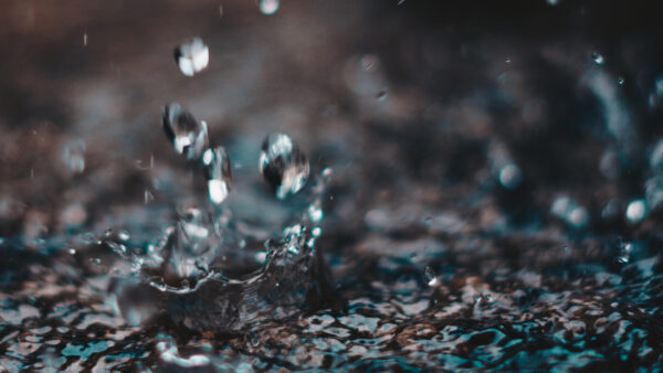 water droplets making a splash