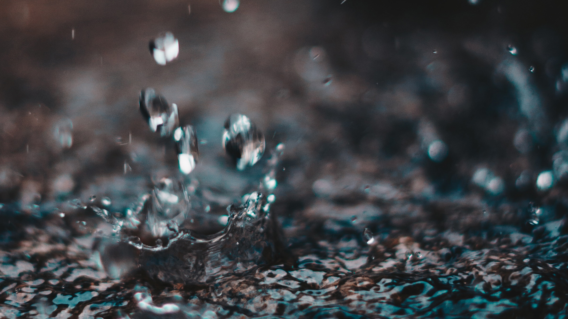 water droplets making a splash