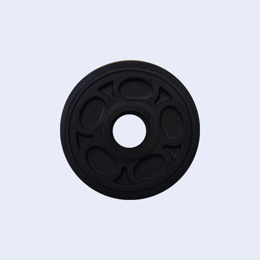 Black snowmobile idle wheel