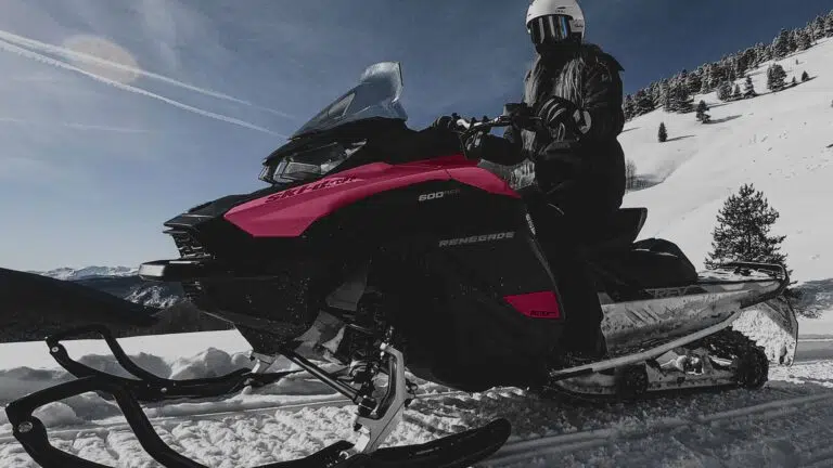rider on snowmobile