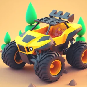3d image of cartoon style off-road vehicle