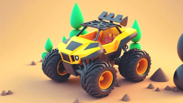 3d image of cartoon style off-road vehicle