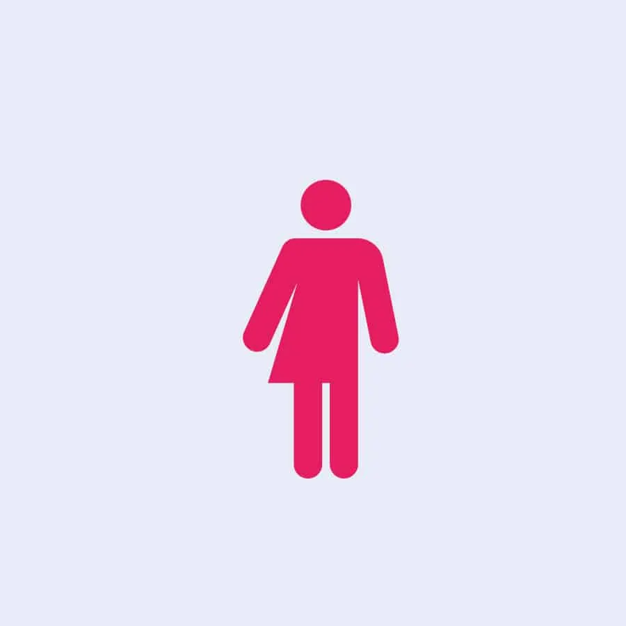 Gender neutral icon on light purple color background.