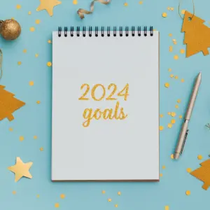 2024 goals notebook.