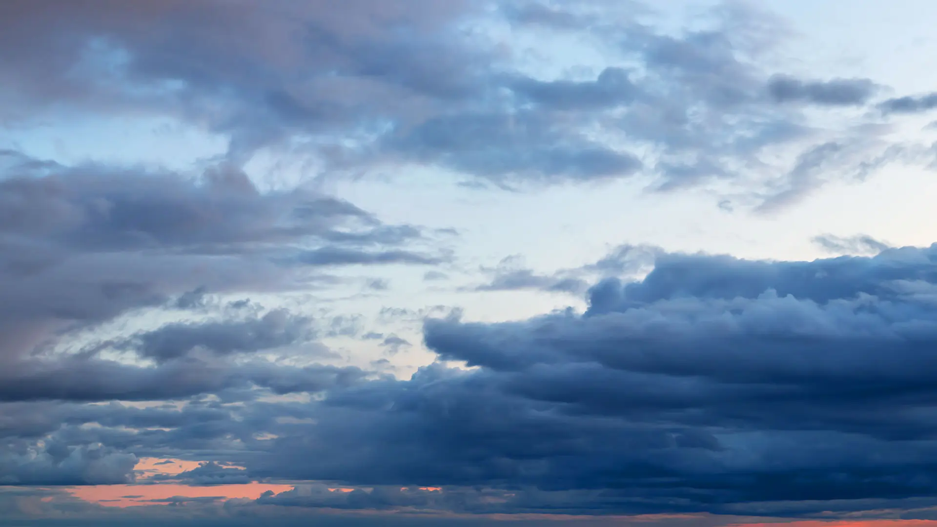 Rain clouds after a flood.