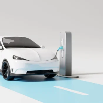 Electric car charging.