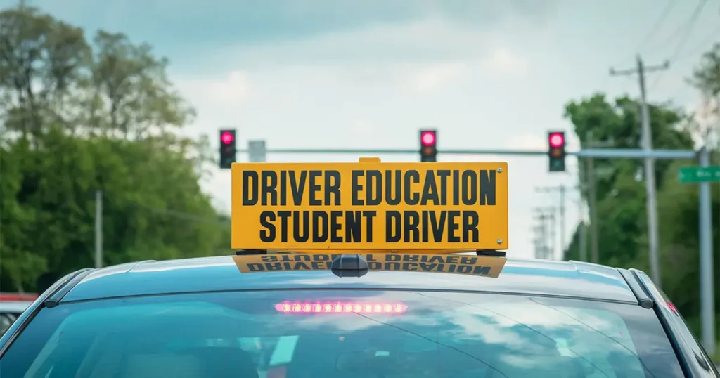 Student driver.