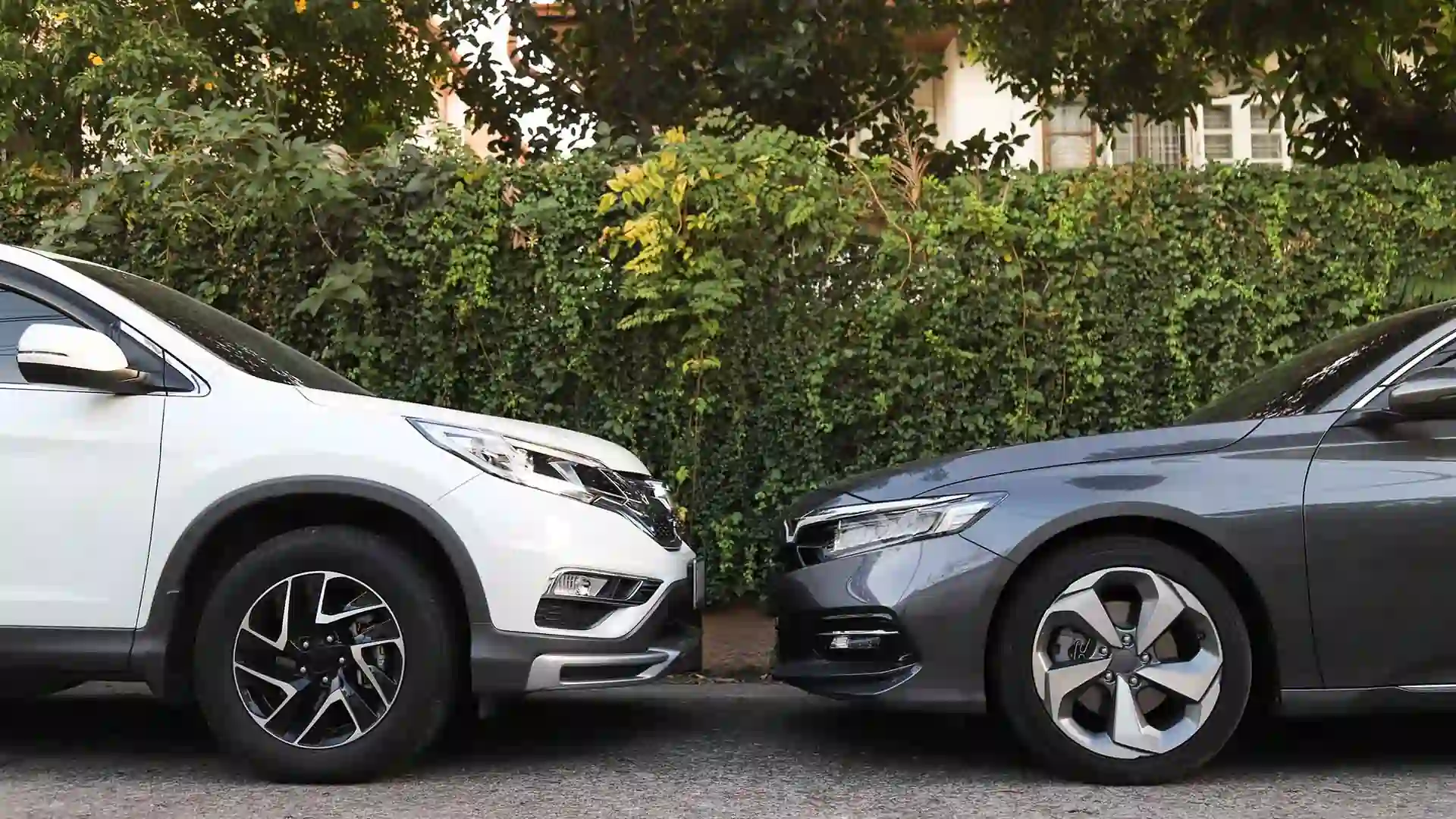 Family vehicles parked on street.