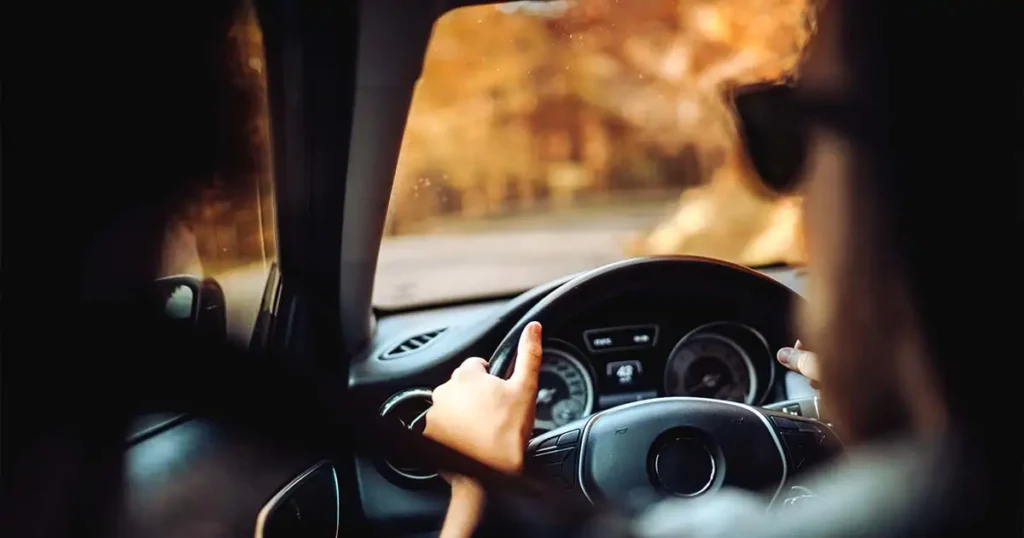 Young driver on the road.